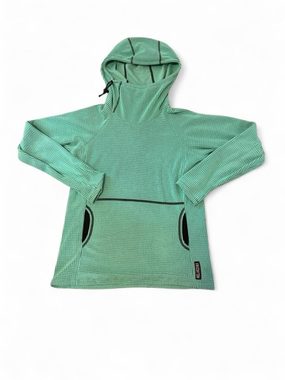 Melanzana Mint Green Microgrid Hoodie